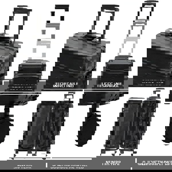 Flight Knight 55x35x20cm Hard Shell Cabin Carry On Suitcase 100+ Airline Approved