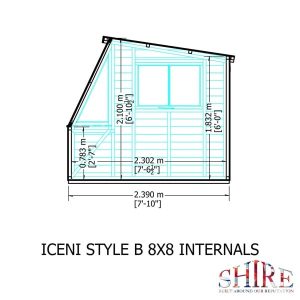 Shire 8x6 Iceni Potting Shed Style B