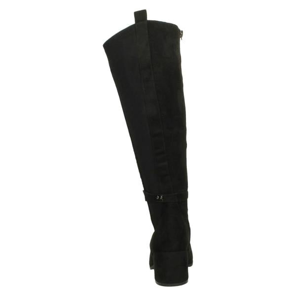 Spot On Ladies Spot On Block Heel Wide Fitting Knee High Boots  F51256