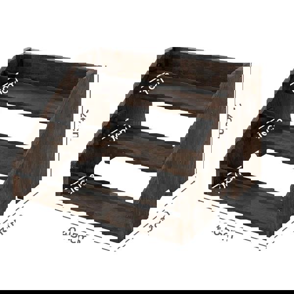 Toque Counter Top Wine Rack Storage Liquor Bottle Display Shelf Wooden Holders