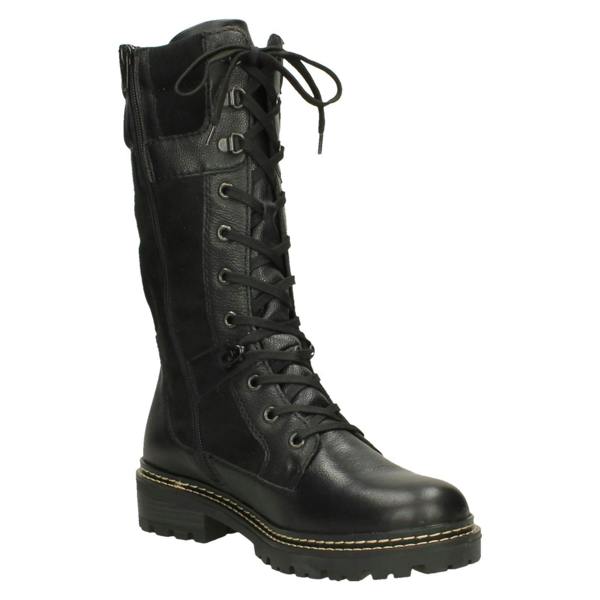 Remonte Womens Rieker Biker Style Lace And Zip Boots D0B76