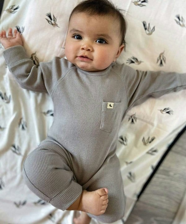 Grey Rib Romper - image 1