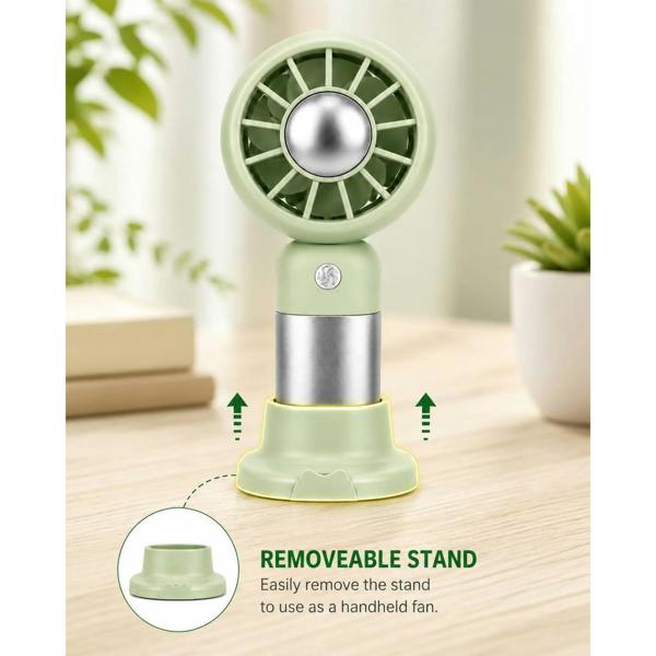 Dyzi Portable Handheld Mini Fan Rechargeable with Stand USB C 3 Speed