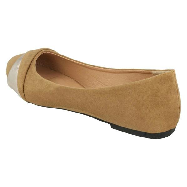 Spot On Ladies Spot On Twist Vamp Trim Ballerinas