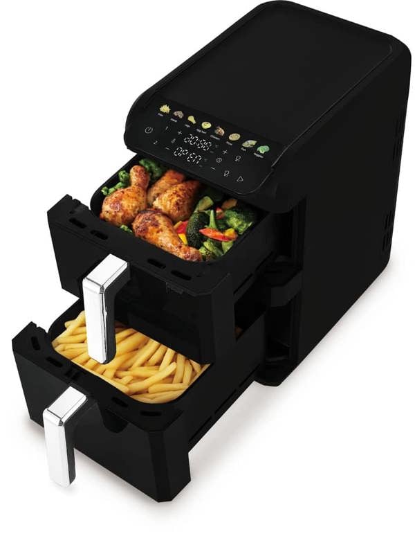Berlinger Haus Dual Basket Air Fryer 10L BH9926 Matt Black