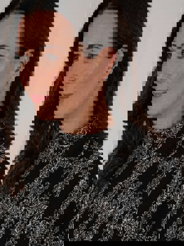 TIGI-Wear Mono Floral Jacquard Top