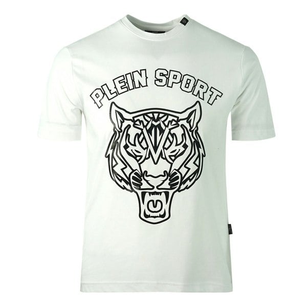 Plein Sport Tiger Head Logo T-Shirt - White