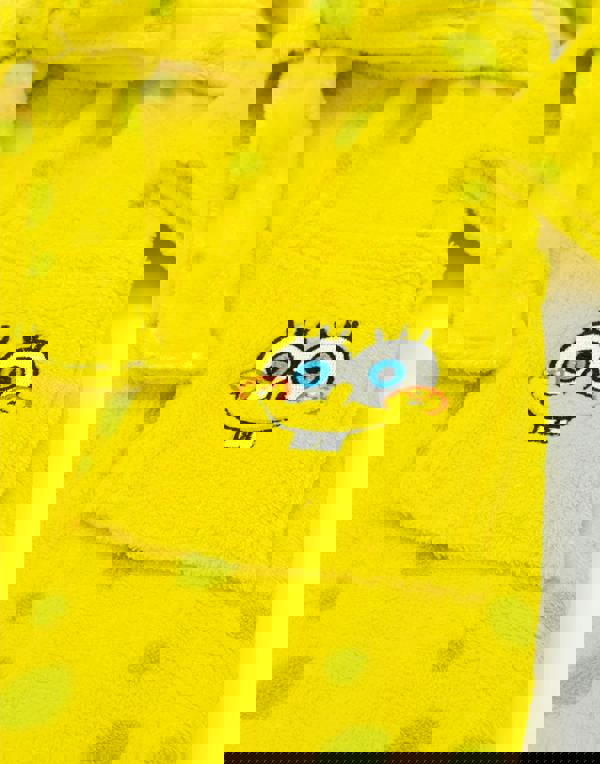 SpongeBob SquarePants Unisex Kids Yellow Spongebob Squarepants Novelty Face Hood Bathrobe