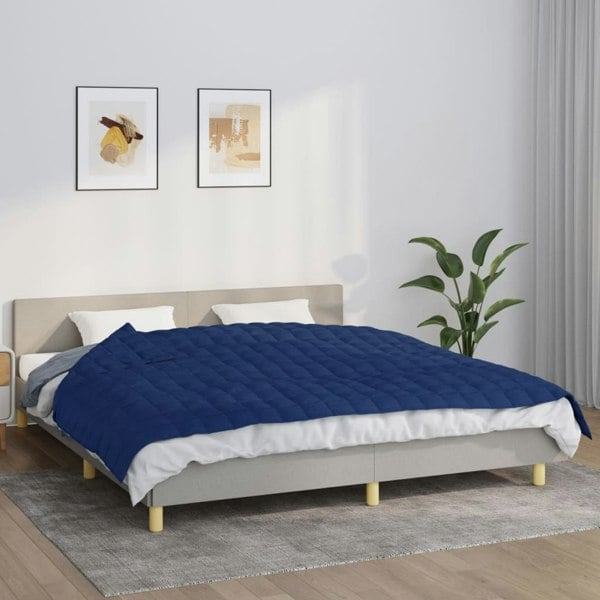 Berkfield Weighted Blanket Blue 155x220 cm 11 kg Fabric