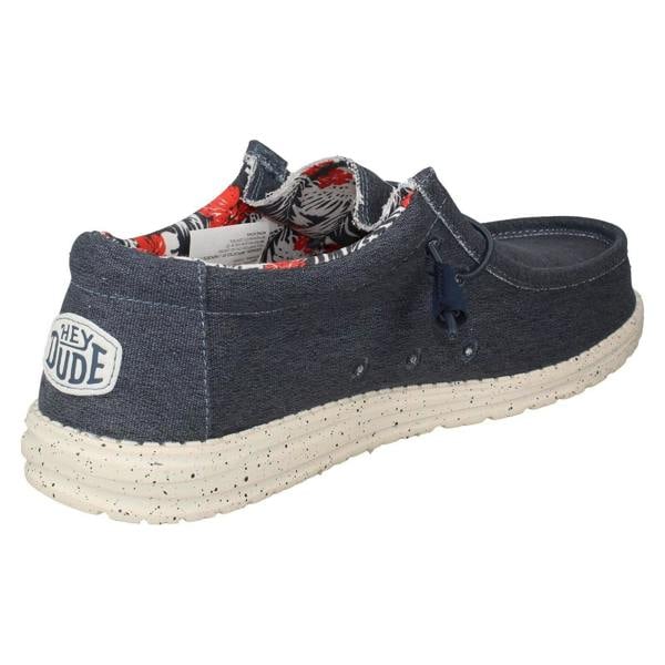 HEYDUDE Mens Hey Dude Deck Slip On Shoes Wally Stretch Canvas