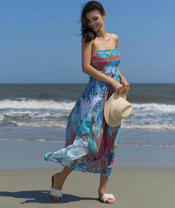 Pia Rossini Cancun - Strapless Maxi Beach Dress