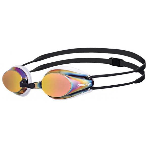 Arena Unisex Adult Tracks Mirror Swimming Goggles - White/Copper/Black - 