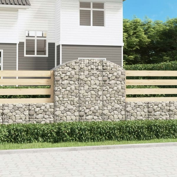 Berkfield Arched Gabion Basket 150x50x140/160 cm Galvanised Iron