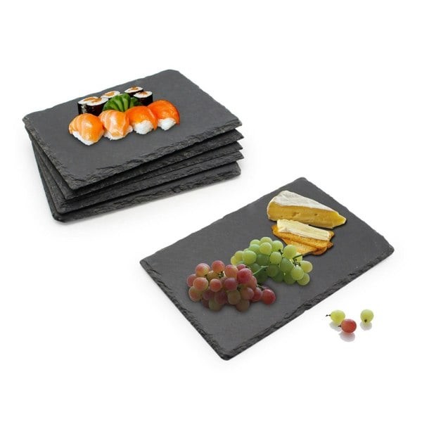 Slate Tapas Sushi Cheese Board Restaurant Dining Serving Plate Platter Tray 6pc Set