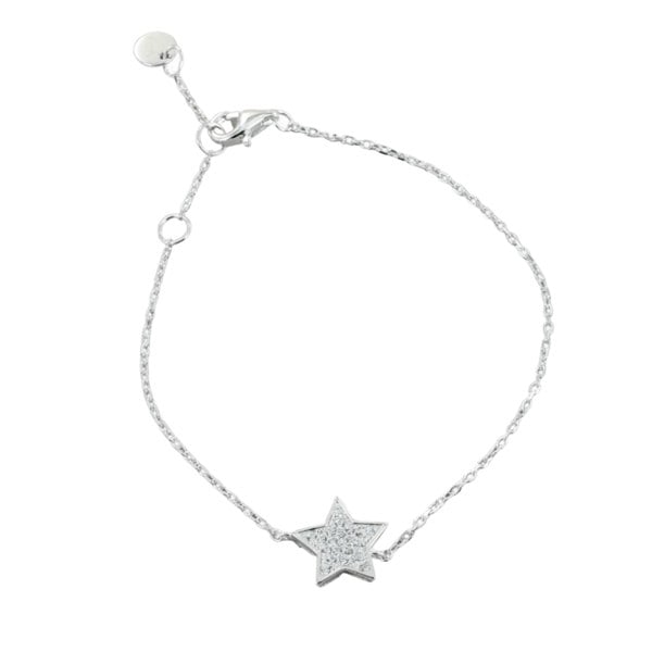 Sterling Silver Edged CZ Star Bracelet - Reeves & Reeves