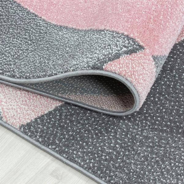 Viva Rugs Blush Pink Grey Geometric Rug Modern Contemporary Carpet for Living Room Woven Mat Large Small