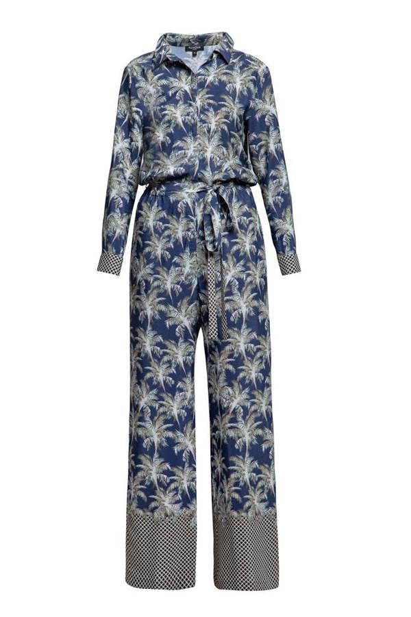 Rumour London Tammie jungle print shirt style jumpsuit