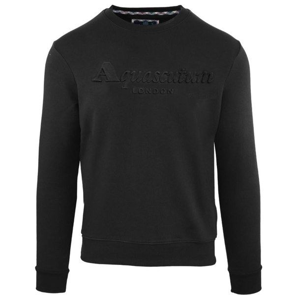 Aquascutum Embossed Brand Logo Sweatshirt - Black