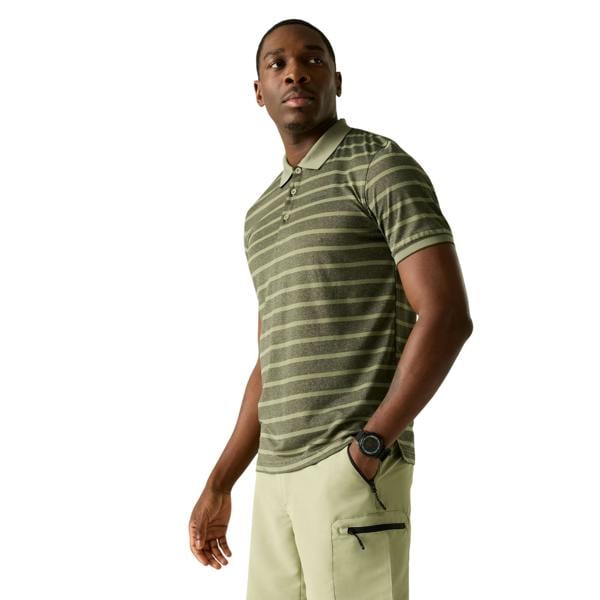 Regatta Mens Kildra Polo Shirt - Light Sage/Dark Khaki - 