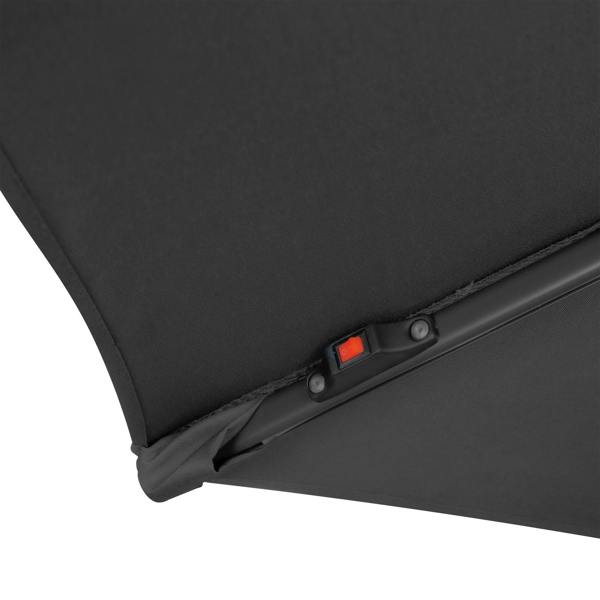 Monstershop LED Cantilever Parasol 3m With Full Fan Base – Grey
