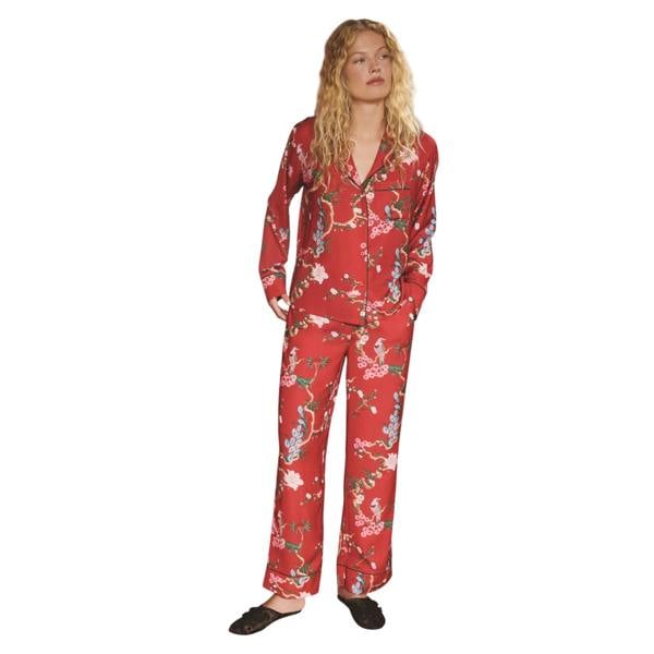 Cath Kidston Womens/Ladies Bird Button Through Pyjama Set - Red - 