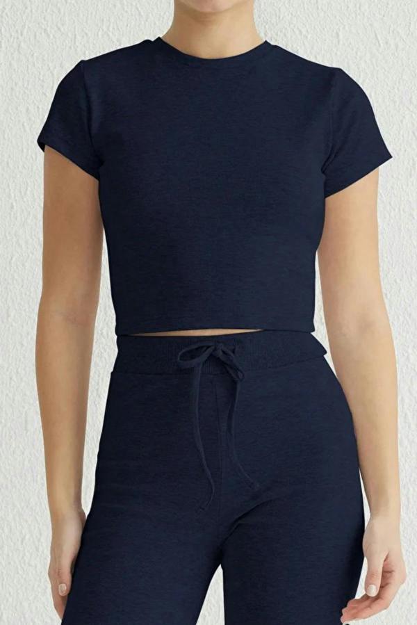 WOVCOR 2-Piece Fitted Stretch Woven Top & Pants Set