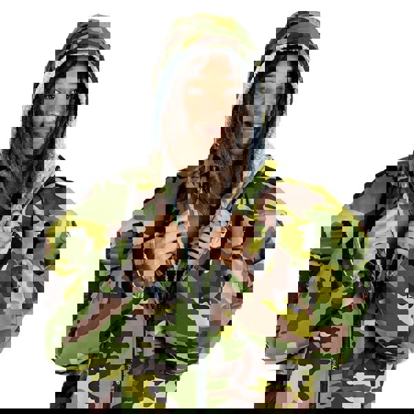 Dryrobe Advance Long camouflage jacket with synthetic lambswool lining