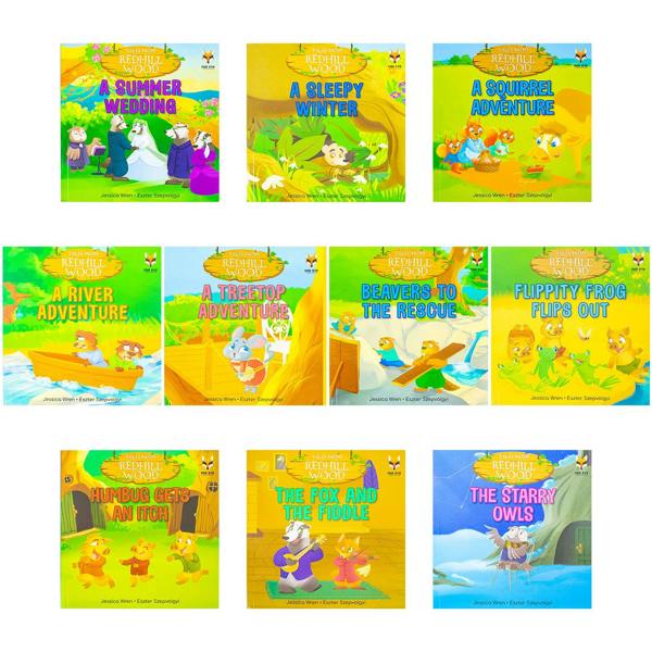 Tales from Redhill Wood 10 Books Collection Set: A Summer Wedding, Sleepy Winter, Squirrel Adventure, River Adventure, Treetop Adventure & More