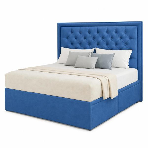 Great British Beds Princess Divan Bed - Blue Plush
