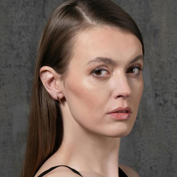 namana Small  Rose Gold Teardrop Earrings for Women and Teen Girls