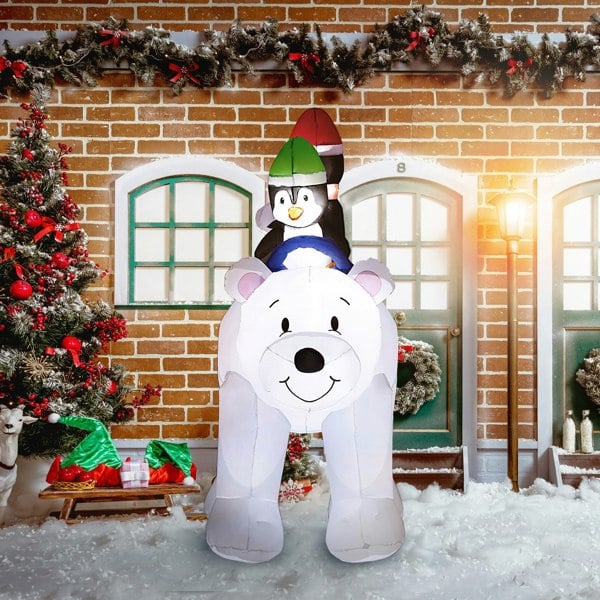 Inflatable Christmas Polar Bear