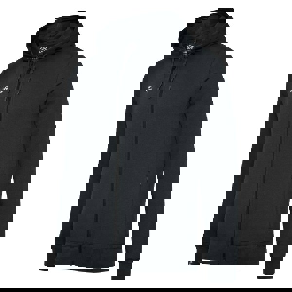 Umbro Kids Club Leisure Full Zip Drawstring Hoodie - Black/White