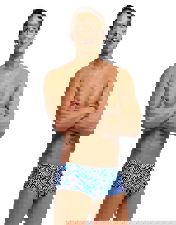 Funky Trunks Blue Bits Classic Swim Trunk - Blue