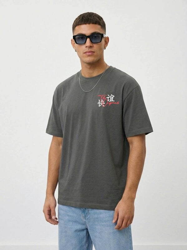 London Attitude Tokyo Dragon Premium Organic Cotton Relaxed Fit T-Shirt