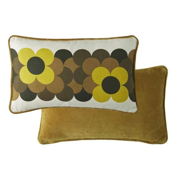 Orla Kiely Retro Flower Stripe Dune Filled Cushion 30x50cm