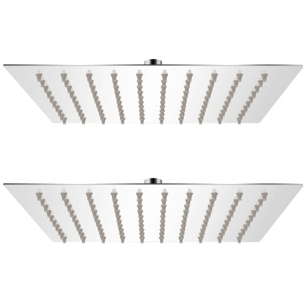 Berkfield Rain Shower Head 2 pcs Stainless Steel 20x20 cm
