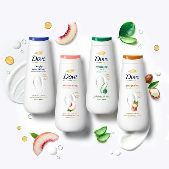 Dove Advanced Care Deeply Nourishing Body Wash 24H Micromoisture, 14x400ml