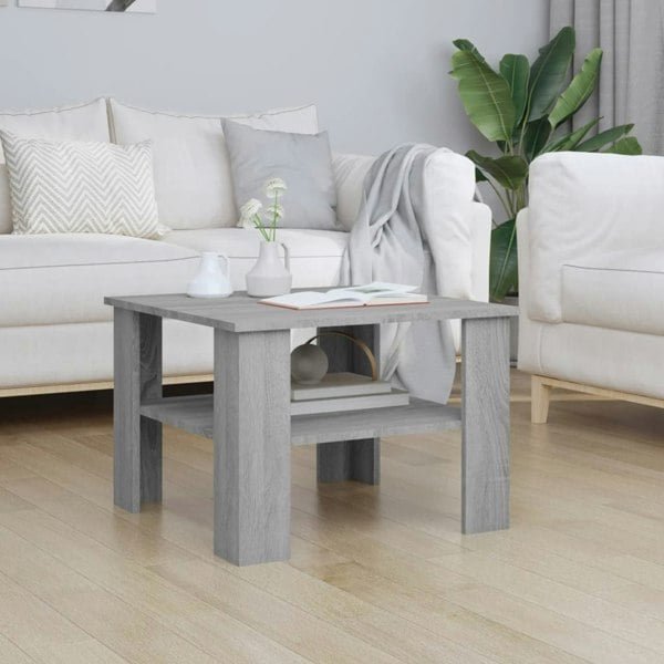 Berkfield Coffee Table Grey Sonoma 60x60x42 cm Engineered Wood