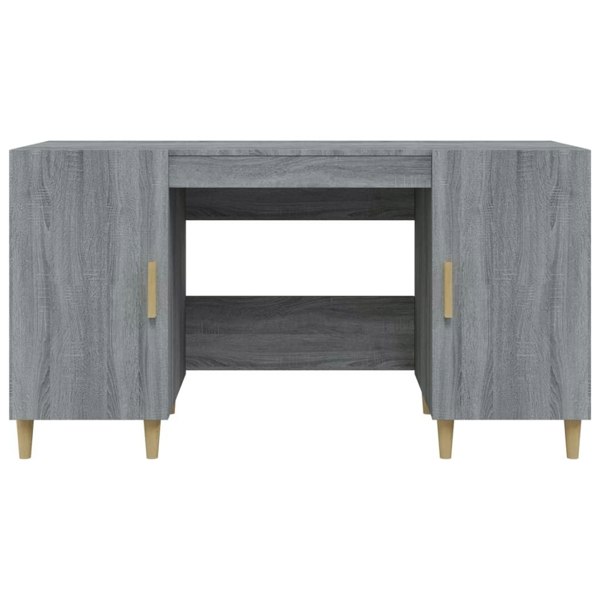 Berkfield Desk Grey Sonoma 140x50x75 cm Engineered Wood