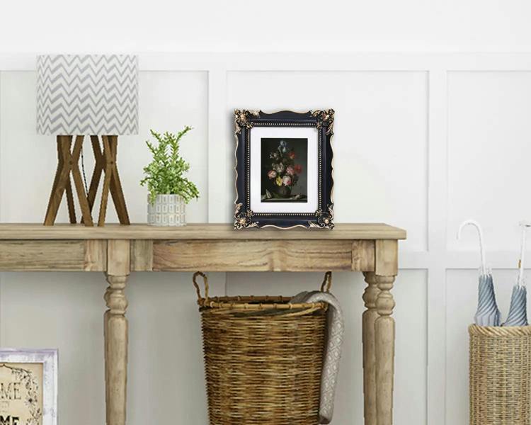 Maison des Cadeaux Victorian Ornate Photo Frame (8x10, Black)