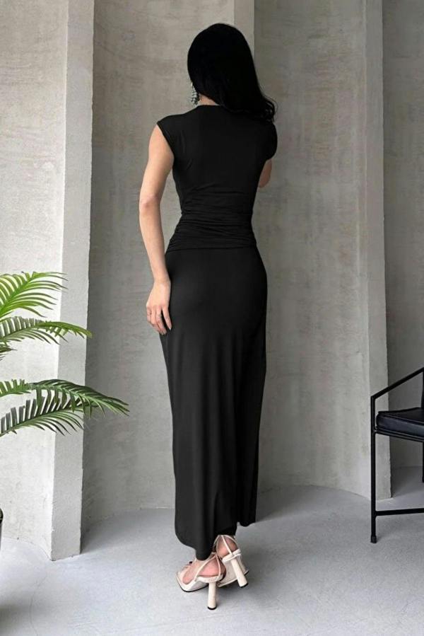 Hoxton Gal Elegant Bodycon Maxi Evening Dress
