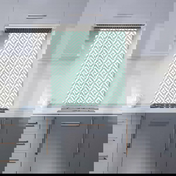 Warren Reed - Designer Geometric Chevron Pattern Kitchen Splashback