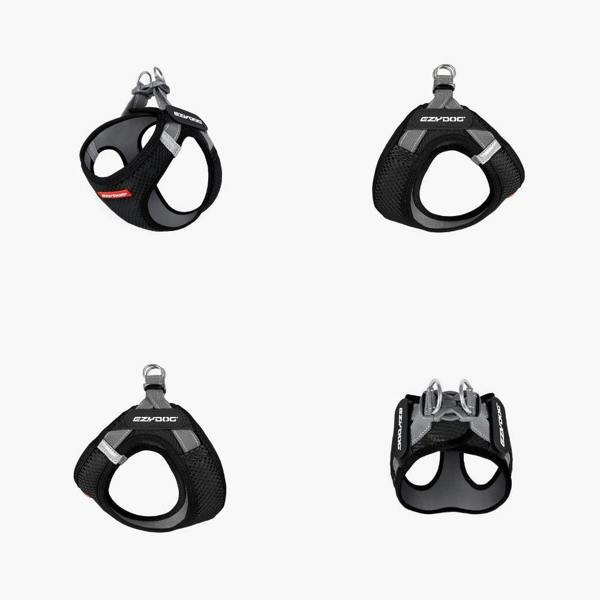 EzyDog FORMFIT® Mesh Dog Harness in Black