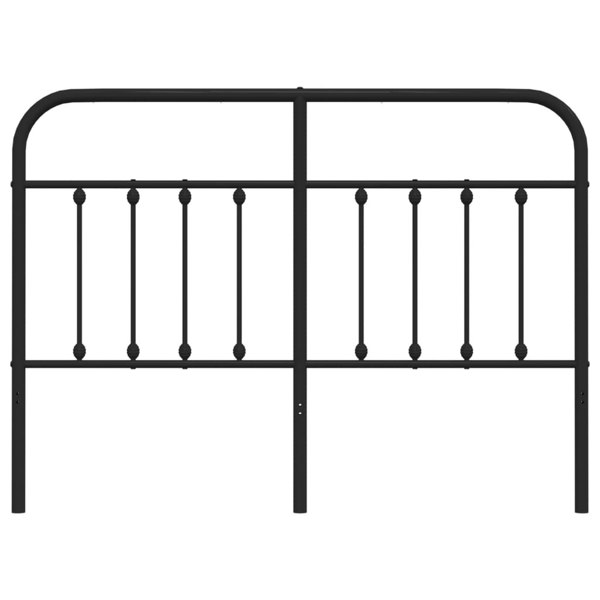 Berkfield Metal Headboard Black 150 cm