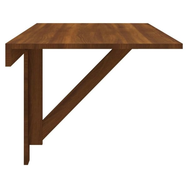 Berkfield Folding Wall Table Brown Oak 100x60x56 cm Engineered Wood