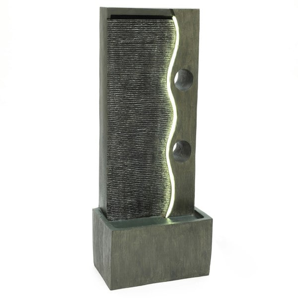 Harmony Falls Cascading Outdoor Garden Water Feature with LED Lights