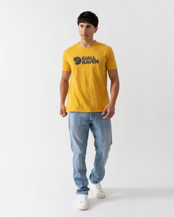 Fjallraven Logo Mens T-Shirt - Ochre 160