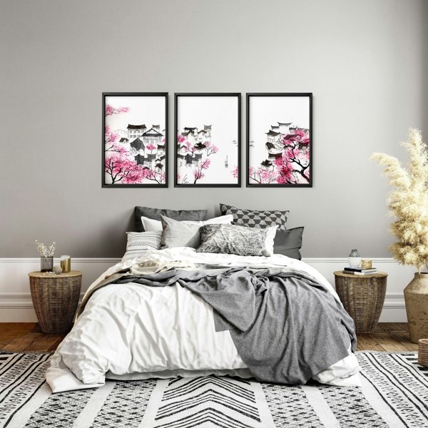 Modern Japanese Art | Set of 3 wall art prints