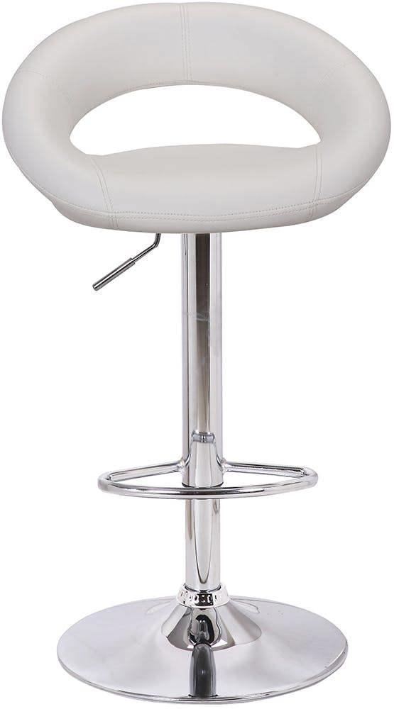 Lamboro Sorrento Kitchen Bar Stool, Adjustable Height, Home Bar & Breakfast Barstool, White