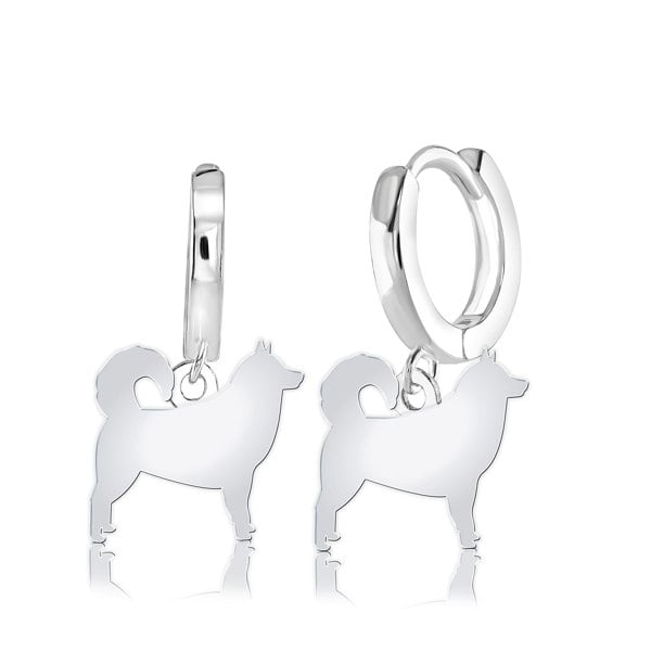 Mylee London Alaskan Malamute Silhouette Silver Earrings